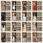 Я знаю, что настенные наклейки с собаками Декор собака украшения сада на открытом воздухе человек пещера металлический знак бар металлическая пластина с винтажным рисунком Декоративные плакаты