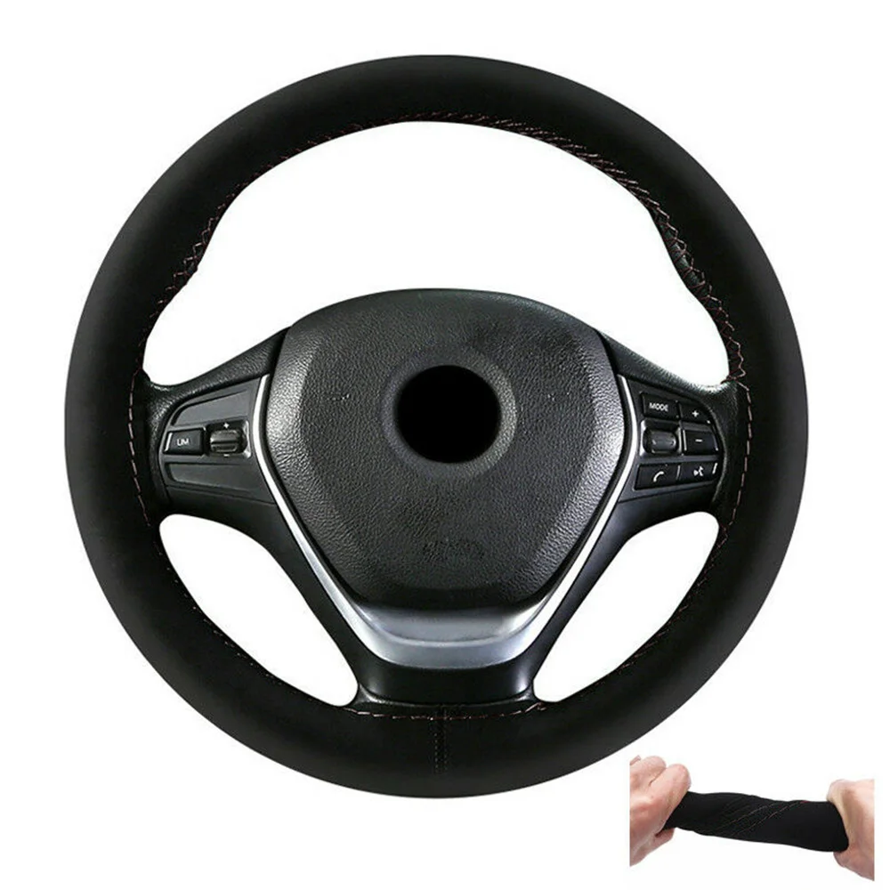 

Car Steering Wheel Cover DIY Soft Universal W/ Needle Thread Practical