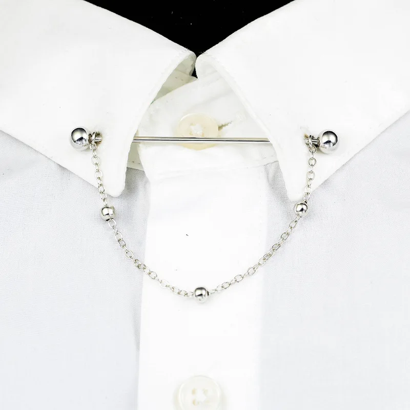 Модные новые булавки для воротника с золотым шариком и кисточкой спиральная