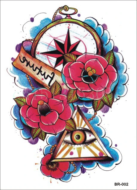 Водостойкая Временная тату-наклейка большая Новая Старая школа тату-наклейки