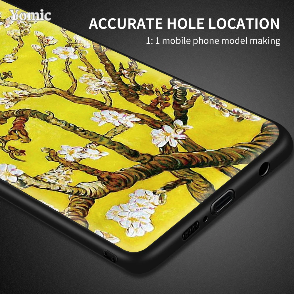 

Van Gogh Oil Painting Capa for Xiaomi Redmi Note 9S 8 9 7 8T 10 Pro Black Sheath 9C 9A 7A 8A 6A TPU Soft Phone Bags Case Cover