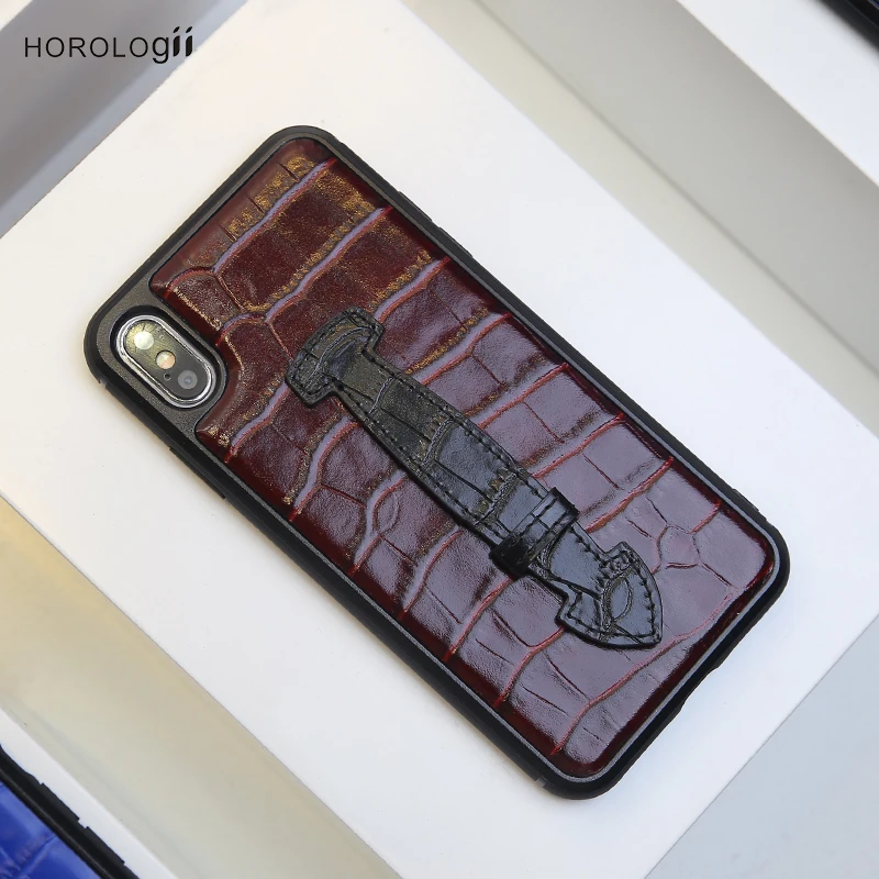 Персонализированный кожаный чехол для Iphone с держателем пальцев 7 8 10 X XS XR 11 12 Pro