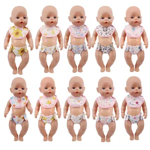Кукла 2 шт.компл. (полотенце для рта + трусики, подходит для ужина) кукольная одежда для 18 дюймового американского и 43 см ребенка новорожденного Zafs кукла поколение девочки