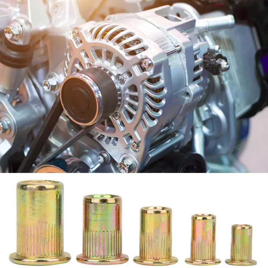 Винтовая гайка 120 шт. набор заклепок гайки оцинкованная плоская головка