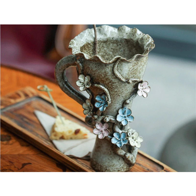 Керамическая ваза Цзиндэчжэнь в винтажном китайском стиле для цветов чистый