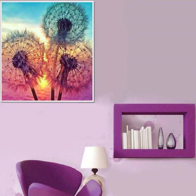 5D Dandelion Diamond Painting Kit DIY Rhinestone Kits Adults and Beginner Embroidery Arts Craft |