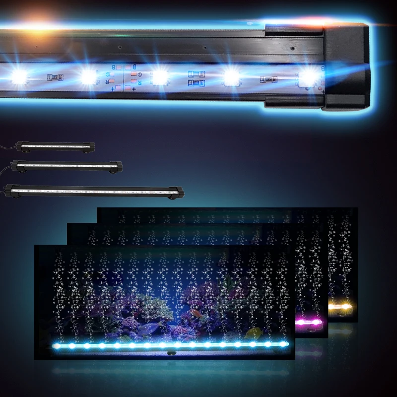 Цветная (RGB) светодиодный аквариумный светильник воздушный пузырь лампа