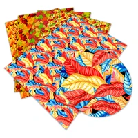 30 cm x 136 cm autumn leaves printed synthetic leather for diy sewing material l207 l208