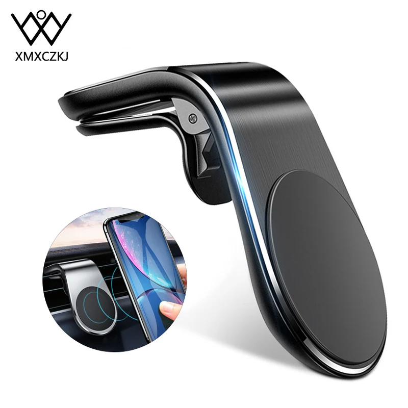 Металлический магнитный автомобильный держатель для телефона на вентиляционное