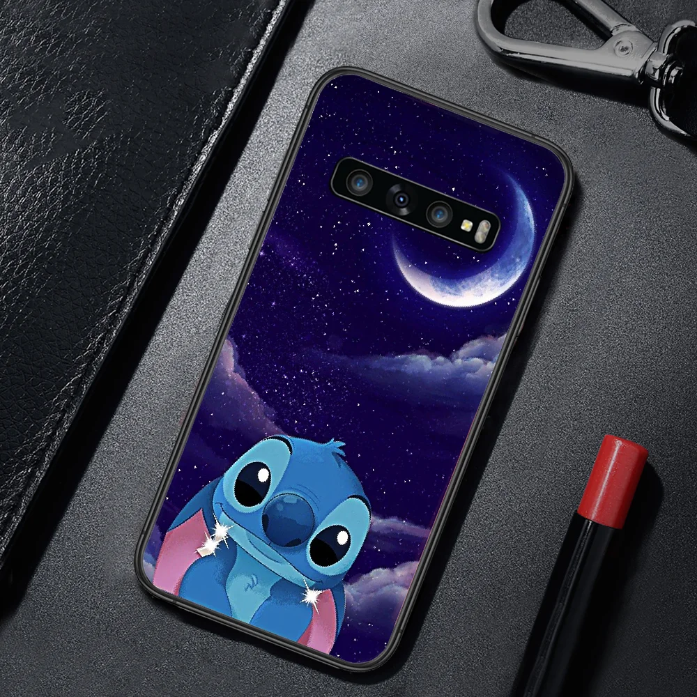 

Cute Lovely Cartoon Stitchs Phone Case For Samsung Galaxy Note S 8 9 10 20 Plus E Lite Uitra black Prime Pretty Shell Trend Back