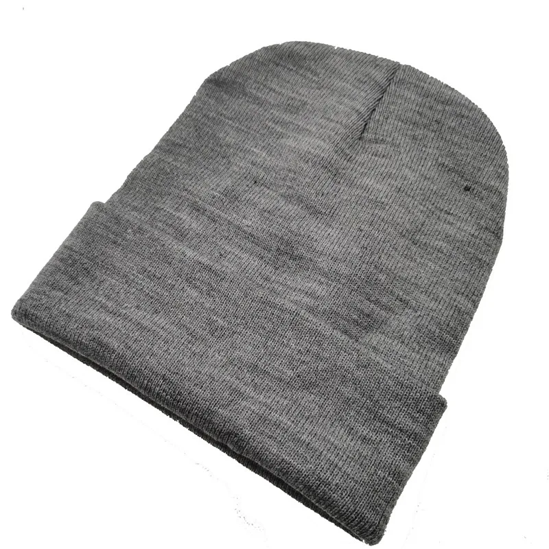 Winter Autumn Solid Color Adult Child Unisex Beanies Hats Large Big Ice Cream Windproof Keep Warm Cold Caps Plus Size Men W24
