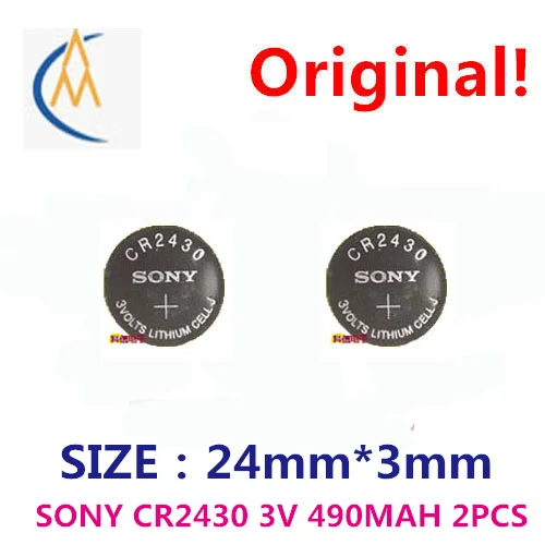 

2 шт. оригинальная кнопка Sony cr2430 литиевая батарея 3 в автомобильный пульт дистанционного управления Yuba вешалка для одежды долговечное храни...