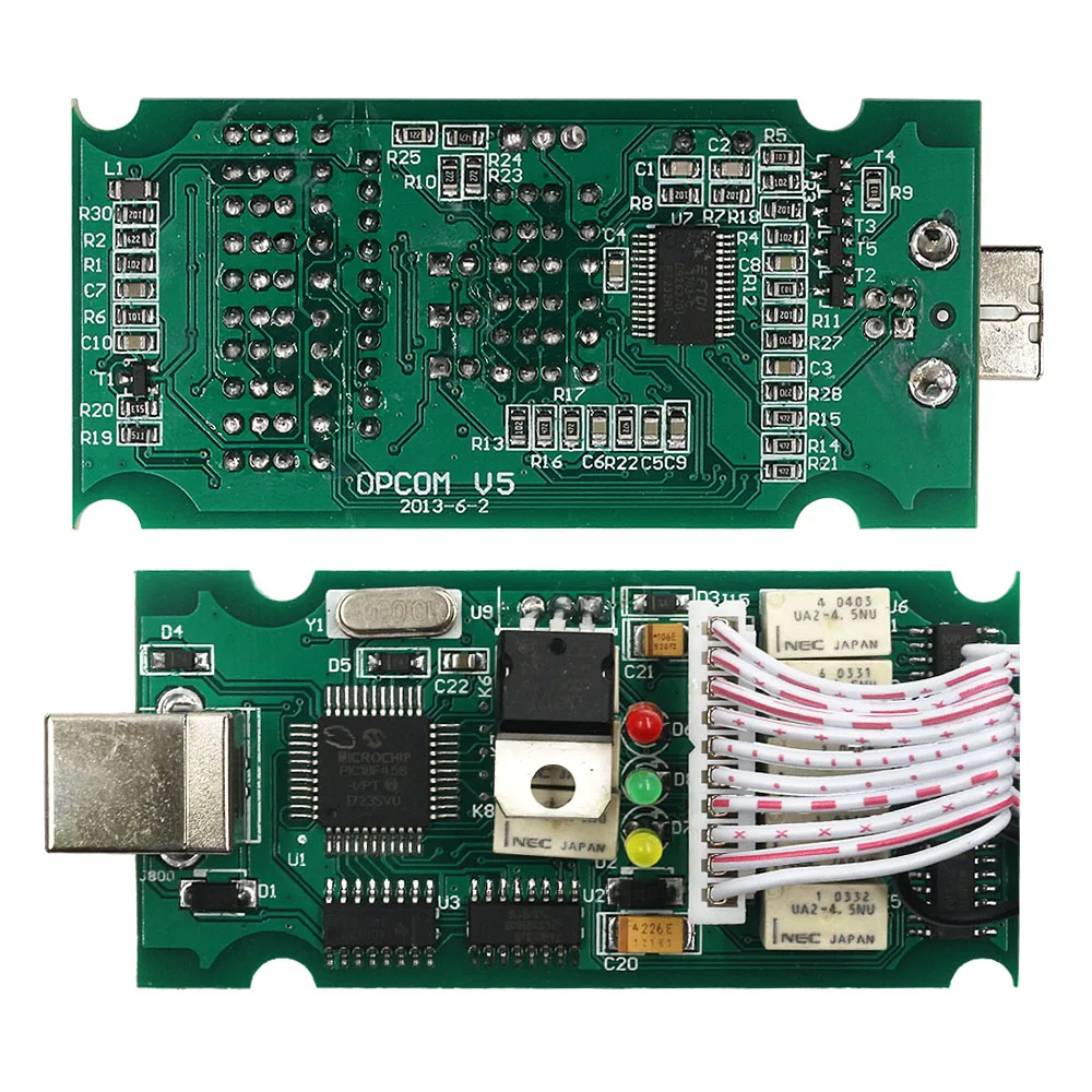 Считыватель кодов OPCOM для Opel V1.70 V1.99 OBD2 CAN BUS с PIC18F458 FTDI op com диагностический
