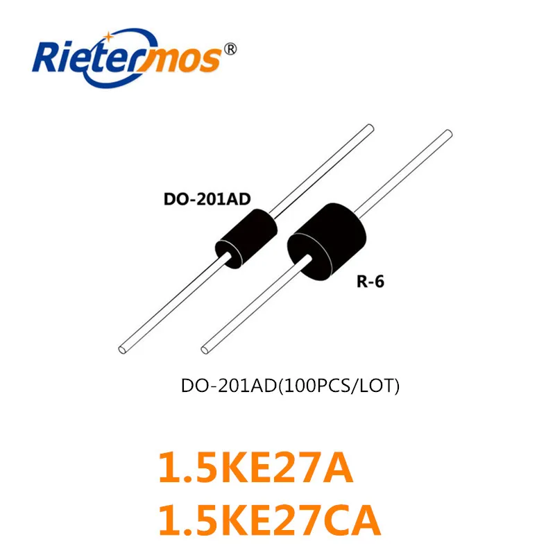 100 шт 1.5KE27A 1.5KE27CA DO 201AD высокого качества|quality high| |