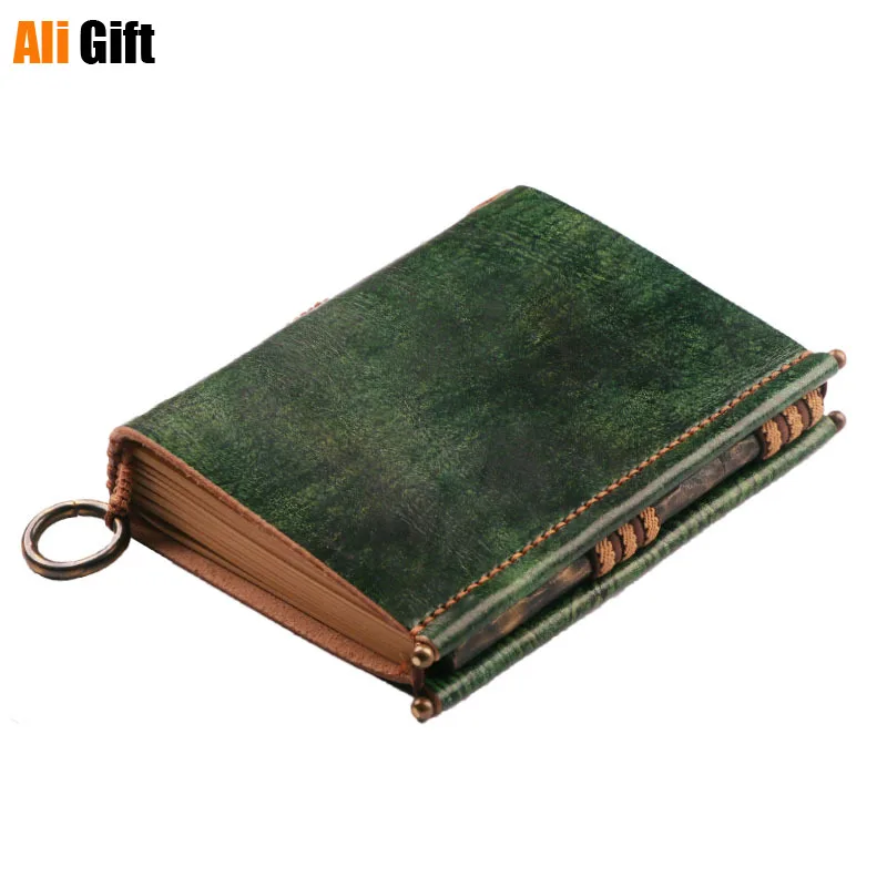 

Тонкий блокнот в европейском стиле из воловьей кожи в стиле ретро