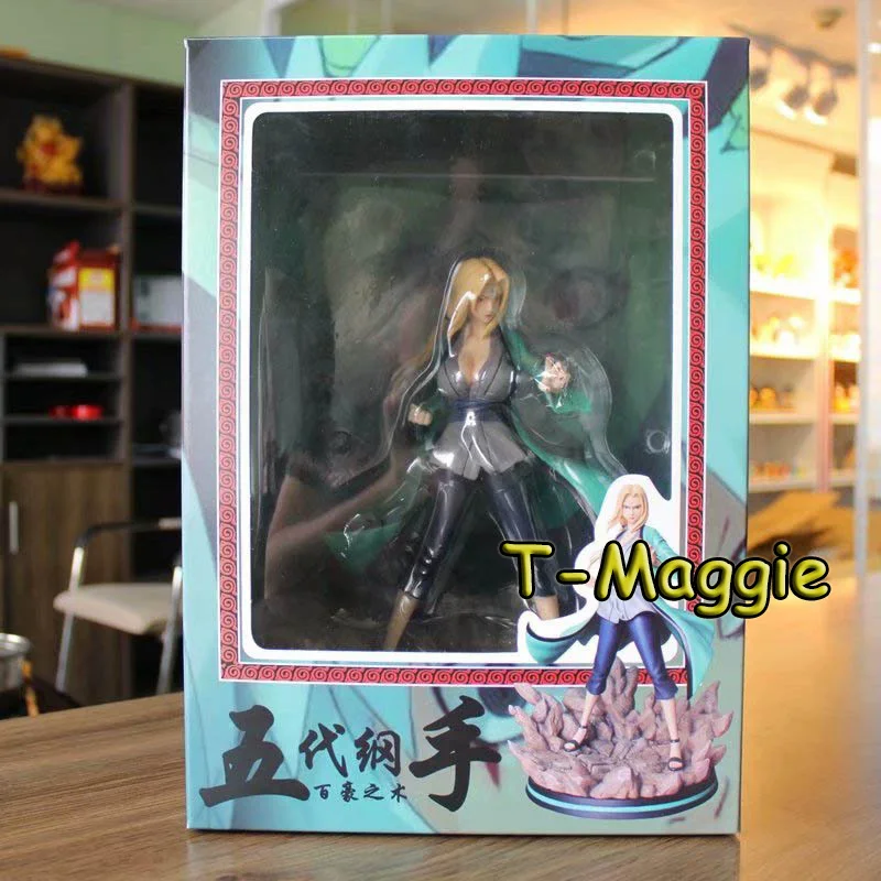 

28CM Anime Figure Hokage Of The Five Dynasties Tsunade PVC Action Figure Static Collection Model Decoration Toys Gift With Box
