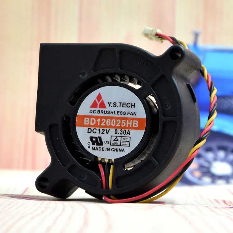 

New y.s. Tech Wonsan BD126025HB 6cm 6025 12V 0.30A Turbine Cooling Fan