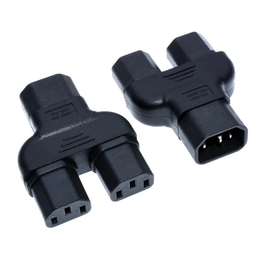 Разветвитель IEC 320 Single C14 Dual C13 Y типа адаптер IEC320 штекер двойной гнездо удлинитель