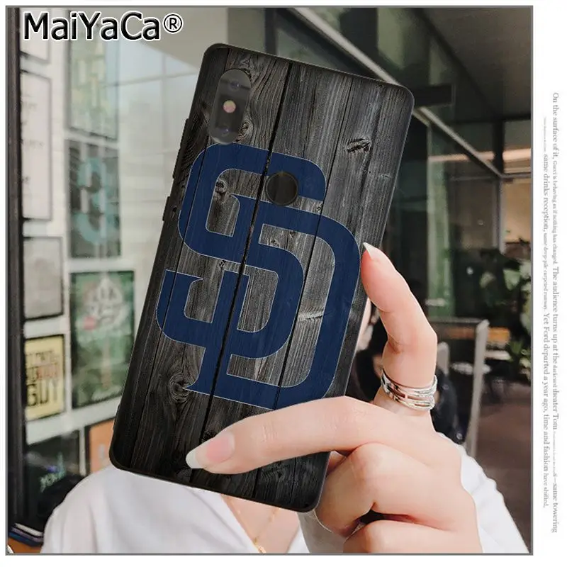 MaiYaCa San Diego Padres High Quality Phone Case for xiaomi mi 6 8 se note2 3 mix2 redmi 5 5plus note 4 case | Мобильные телефоны и