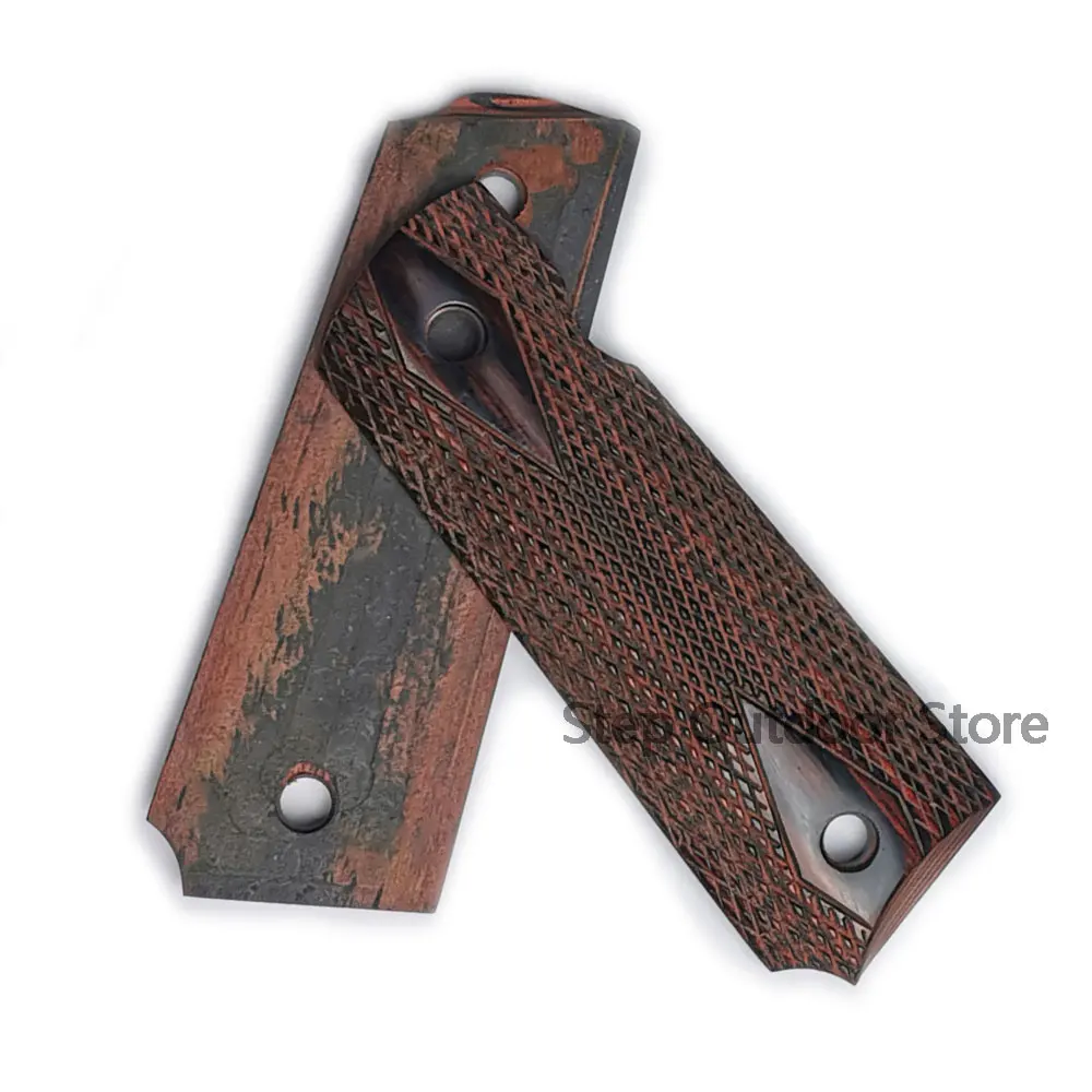 2 шт. тактические пистолетные ручки 1911 полированные деревянные пользовательские