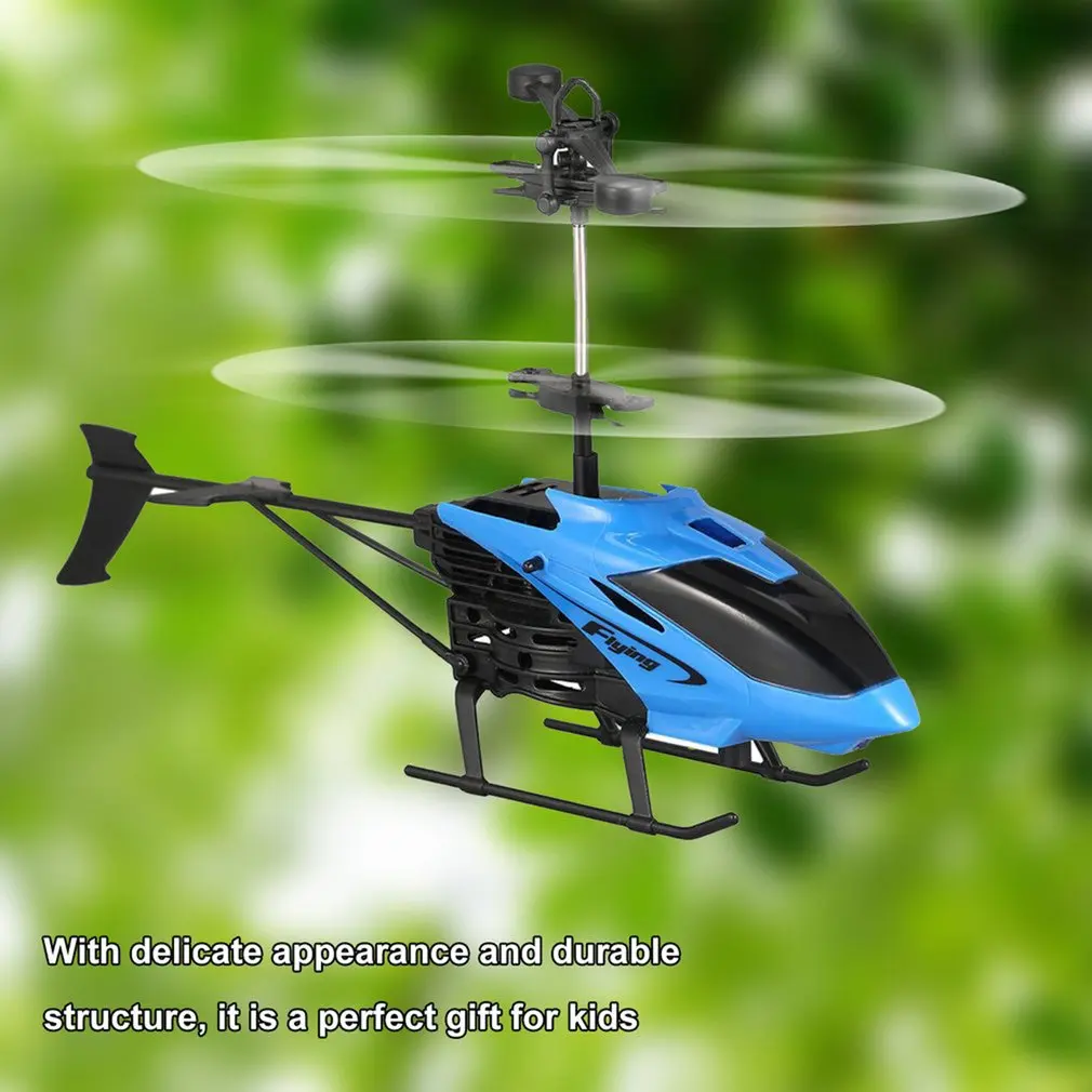 D715 Flying Mini Infrared Induction RC Helicopter Drone Remote Control Aircraft with LED Flashing light for Kids Toys Gift