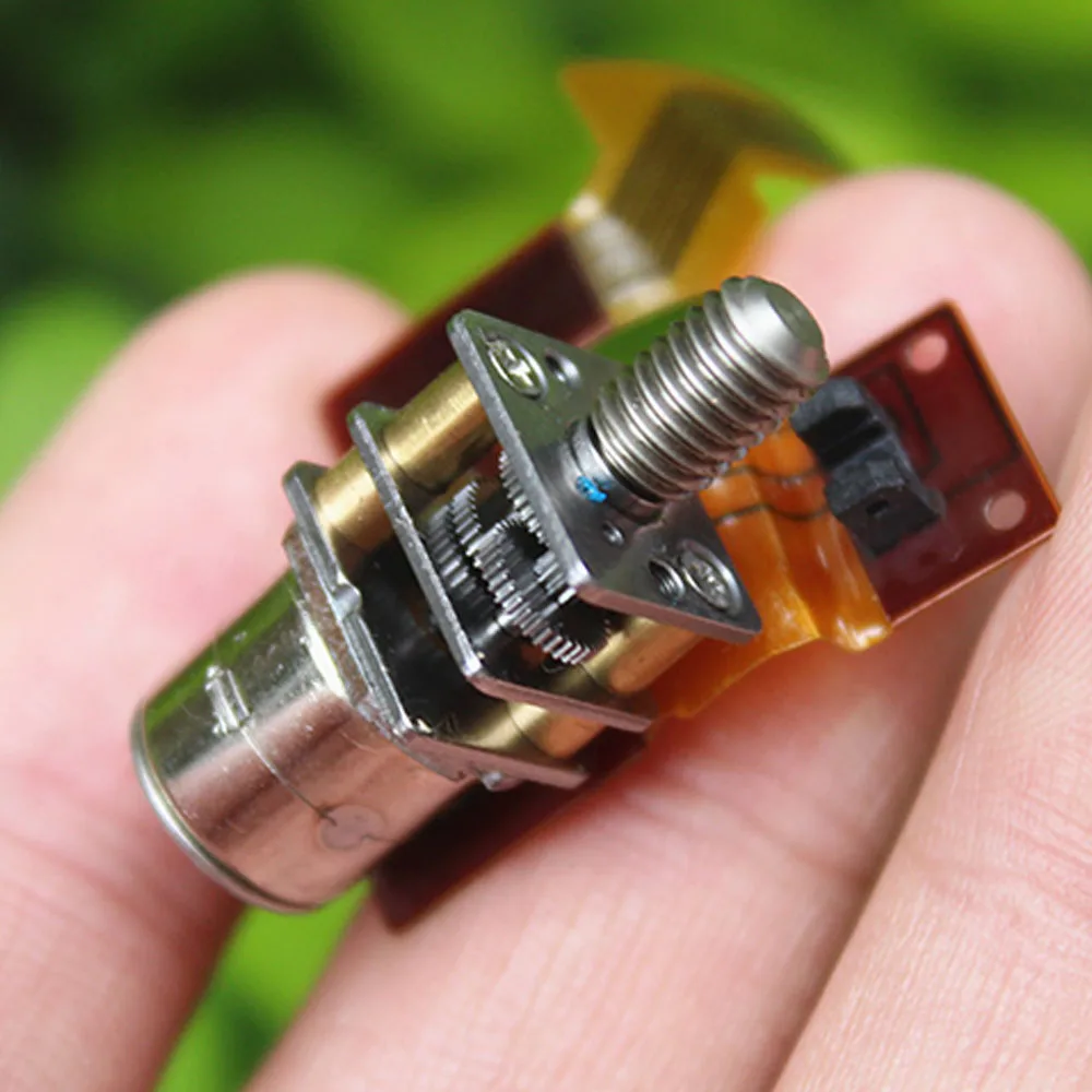 Микро Мини шаговый двигатель 10 мм толкатель полностью металлический Редуктор