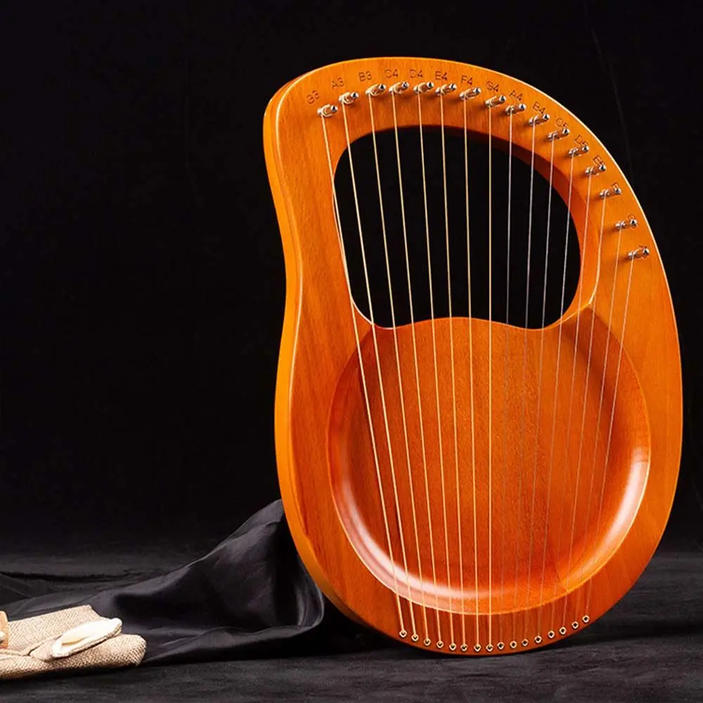 

1 шт. деревянные 16 струн Lyre Harp струнный инструмент для начинающих красное дерево подарок для детей прочные Музыкальные инструменты