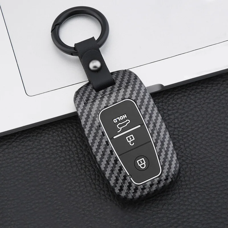 Чехол для автомобильного ключа из углеродного волокна с дистанционным