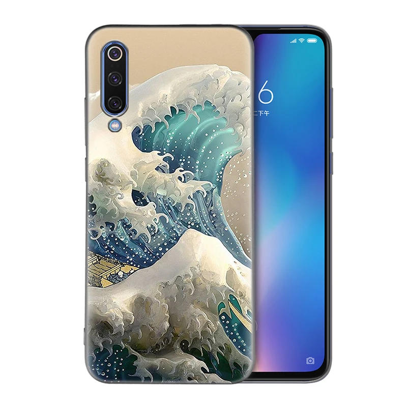 

Japanese Anti Wave Art Case for Xiaomi Mi Note 10 Ultra 9T CC9 9 SE Pro 5G Lite Poco X3 NFC M2 F2 X2 Silicone Phone Cover