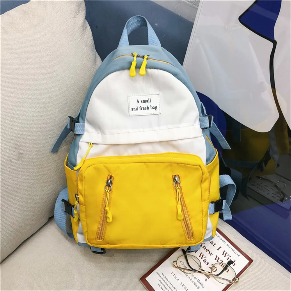 Классический водонепроницаемый нейлоновый женский рюкзак ранец с несколькими