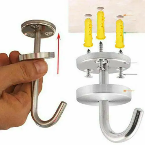 Вешалка из нержавеющей стали крючок-органайзер под шкаф для бананов или тяжелой
