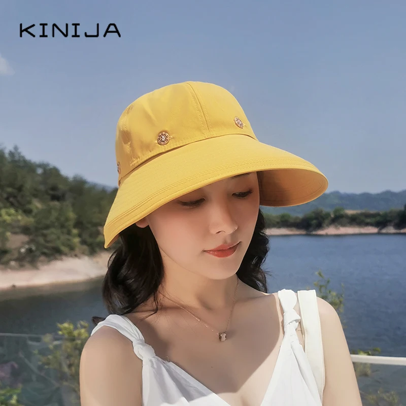 Съемная Складная Женская кепка уличная пляжная шляпа с защитой от ультрафиолета