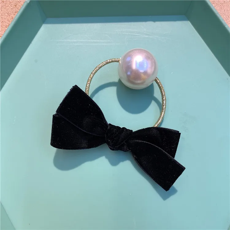 

Korean Style Hair Ring Children's Big Pearl Hair Rope Elastic Hair Bands Hair Acccessories Cute Butterfly Hair Rubber Band