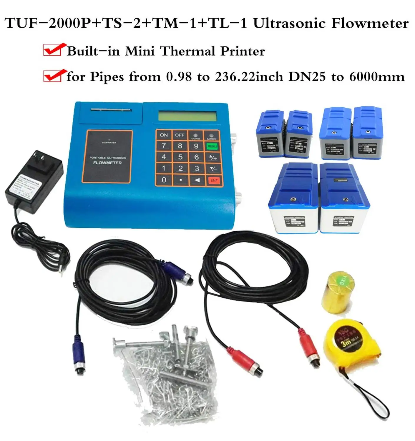 Цифровой ультразвуковой расходомер для жидкости со встроенным