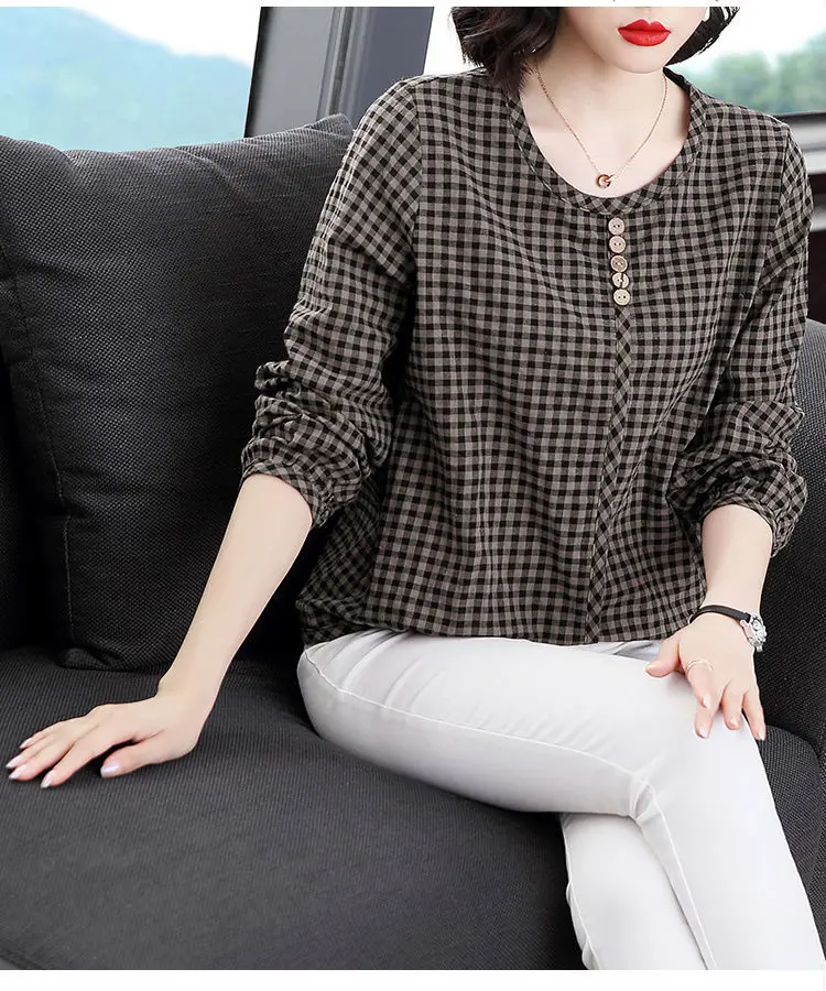 

Long-sleeved top women's 2021 spring and autumn wear new fashion loose bottoming shirt in t-shirt casual
