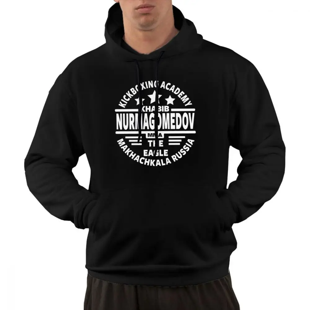 

MMA Khabib Nurmagomedov Pullover Hoodie Men Autumn Cotton Hooded Sweatshirt Loose Fit Fashion Velvet Clothing
