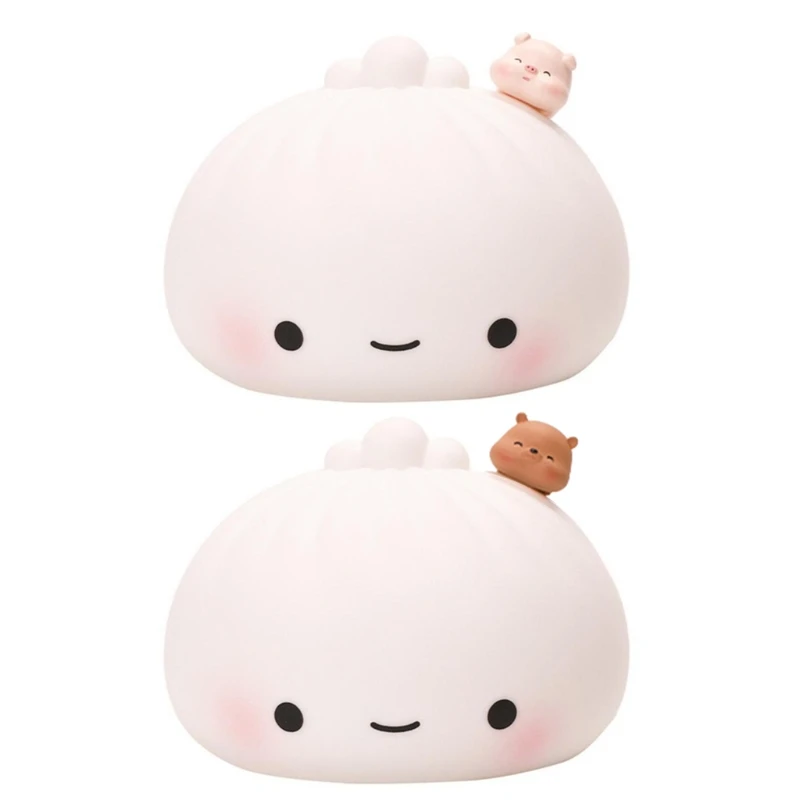 

N7ME Rechargeable Multi-Color Buns Pat LED Night Lights Mood Lamp Bear/Pig Light