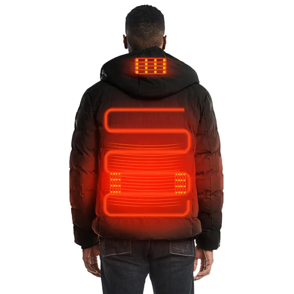 Уличные зимние мужские и женские толстые хлопковые куртки с USB-подогревом