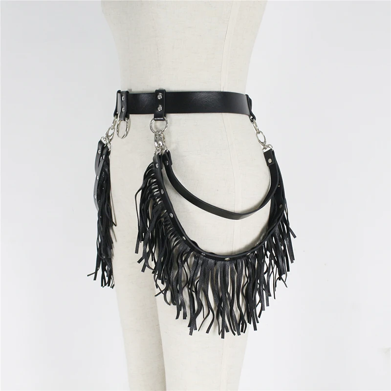 Женский широкий пояс с цепочкой CKMORLS в стиле Харадзюку панк готика ремень пряжкой