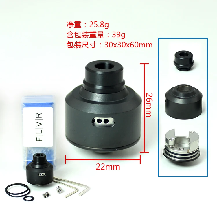 Rebuildable tank SXK FLVR RDA 22 мм с BF pin squonk rda из нержавеющей стали 316 2019 | Электроника
