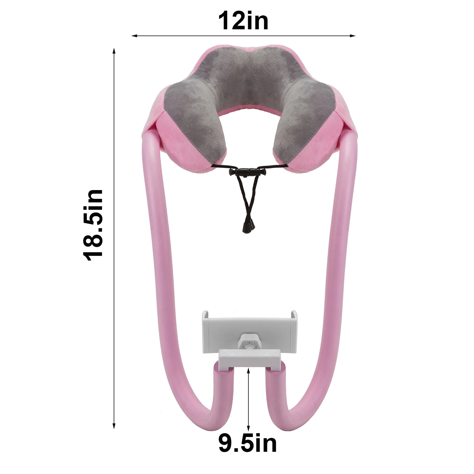 

2-in-1 Phone Neck Holder U-Shaped Neck Support Pillow With Gooseneck Tablet Phone Holder Memory Foam Nap Pillow With Flexible