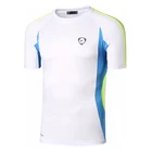 Jeansian Спортивная футболка, футболка, футболка для бега, тренажерного зала, фитнеса, тренировок, футбола с коротким рукавом, сухая посадка LSL147 White2