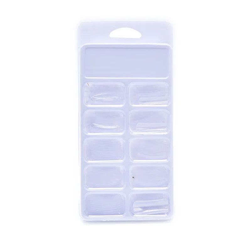 New 100 Pcs Clear Full Cover Nail Forms Acrylic False Fake Nails Quick Building Mold Tips Finger Extension | Красота и здоровье