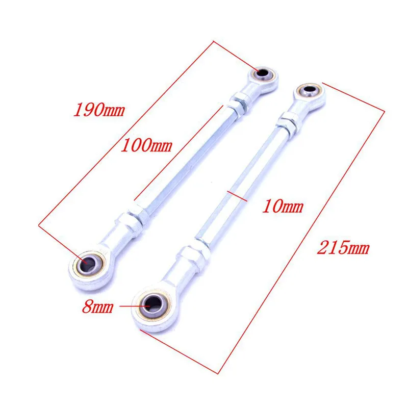 

90/100/110MM Steering Tie Rod kit Ball Joint M8 Ball Joiner Bolt Tie Rod For Electric Mini Kids ATV Go Kart Buggy Quad