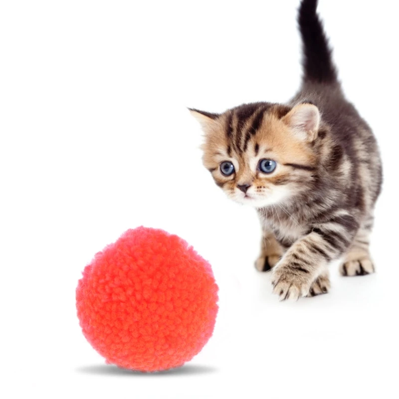 

5 Pcs Cat Toy Plush Balls Assorted Pet Game Kitten Interactive Soft Candy Color K3NA
