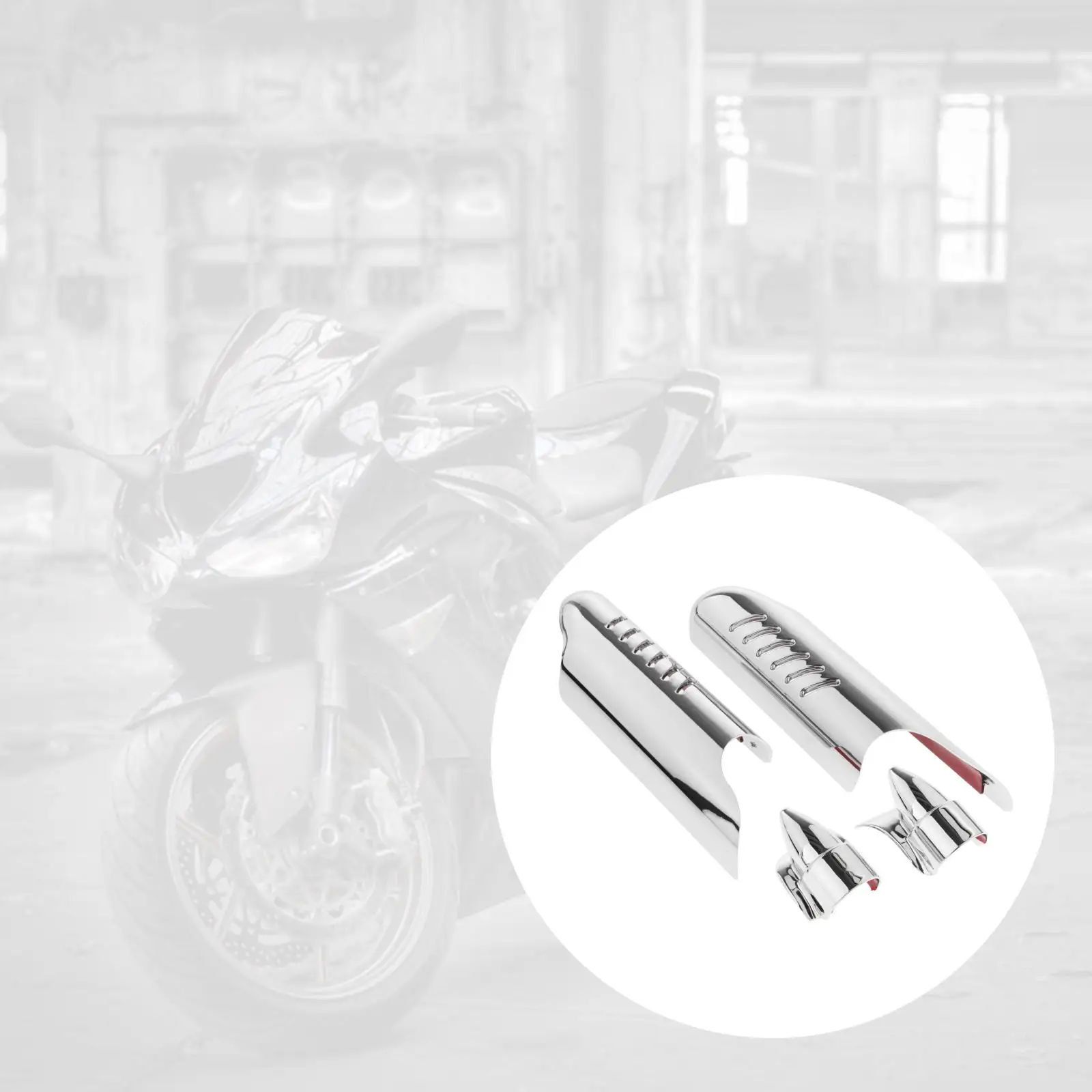 

2pcs Lower Fork Leg Cover Guard Chrome Deflector Shield Protection Cover Motorcycle Accessories Fit for Harley King 00-2013