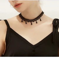 cowbread sexy neck tassel necklace for women vintage lace short necklace hand woven womens neck jewelry
