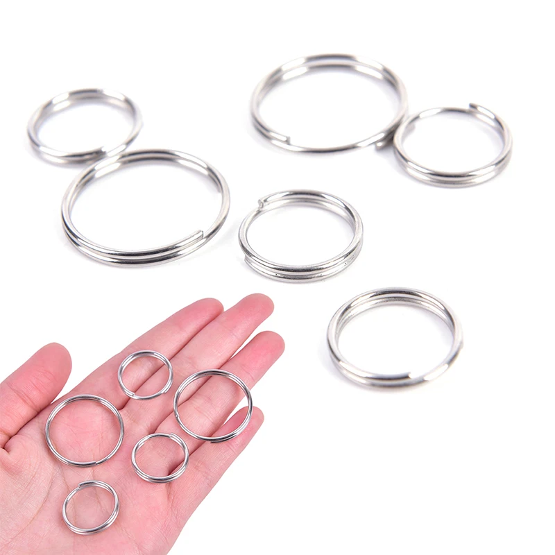 10 шт. Нержавеющая сталь водные виды спорта брелок с Разделение кольца петли для