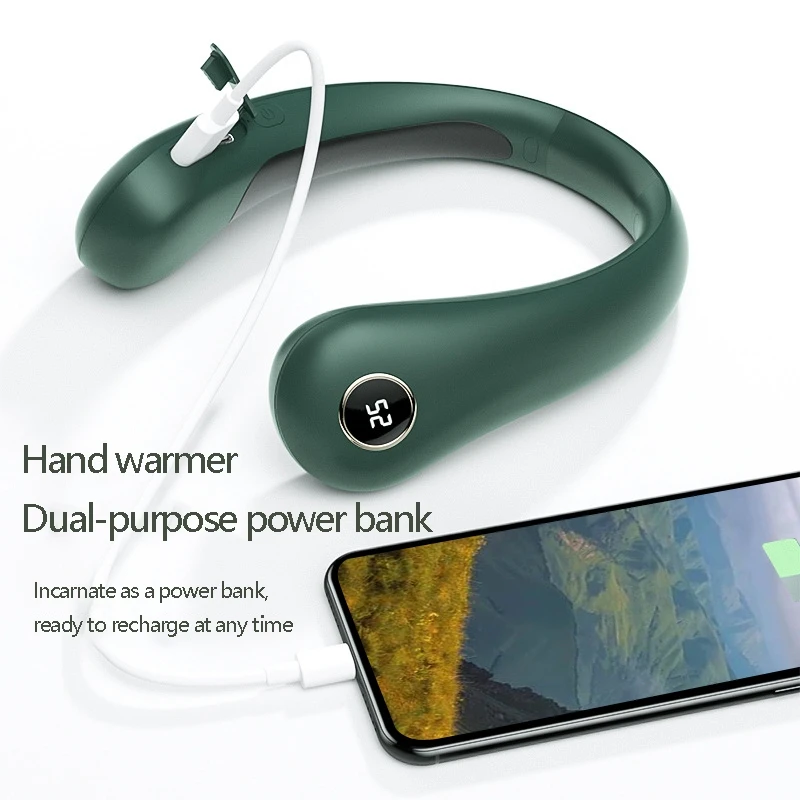 

2 in 1 USB Rechargeable Hand Warmer Power Bank 10000MAh with Power Display Mini USB Electric Neck Warmer Winte