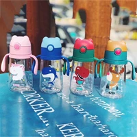 babys feeding sippy cupslearning drinking water bottles with handles and strap newborns 400ml kids cute cartoon leakproof cup